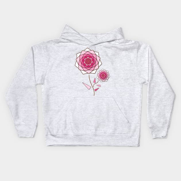 Crystal Flower 2 Kids Hoodie by HK Chik